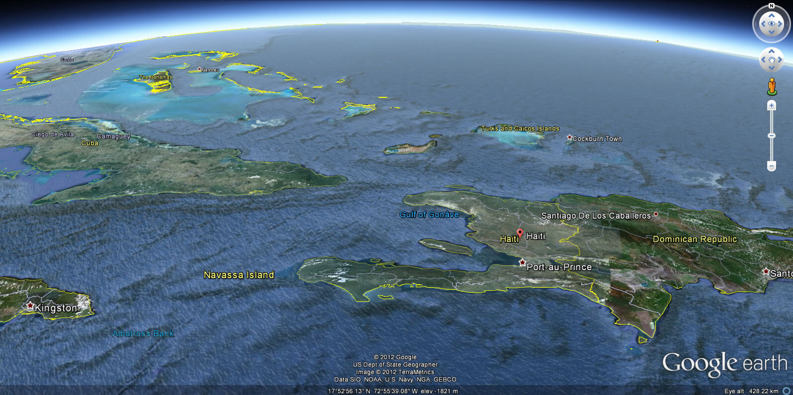 Haiti erde karte